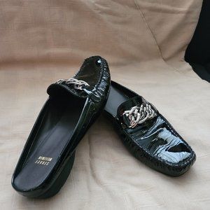 Stuart Weitzman Black Patent slide, Sz 10.5M